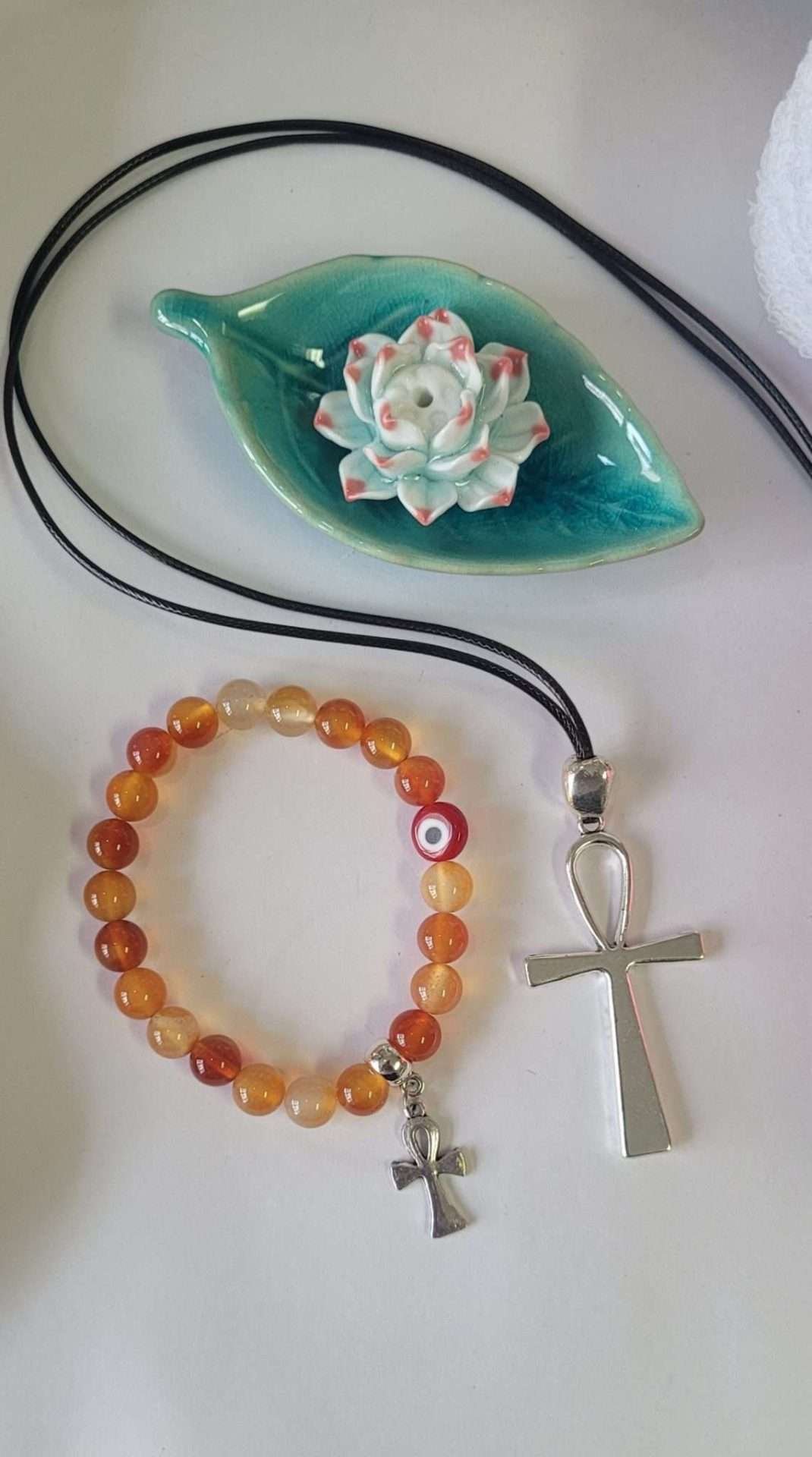 Carnelian Ankh  set