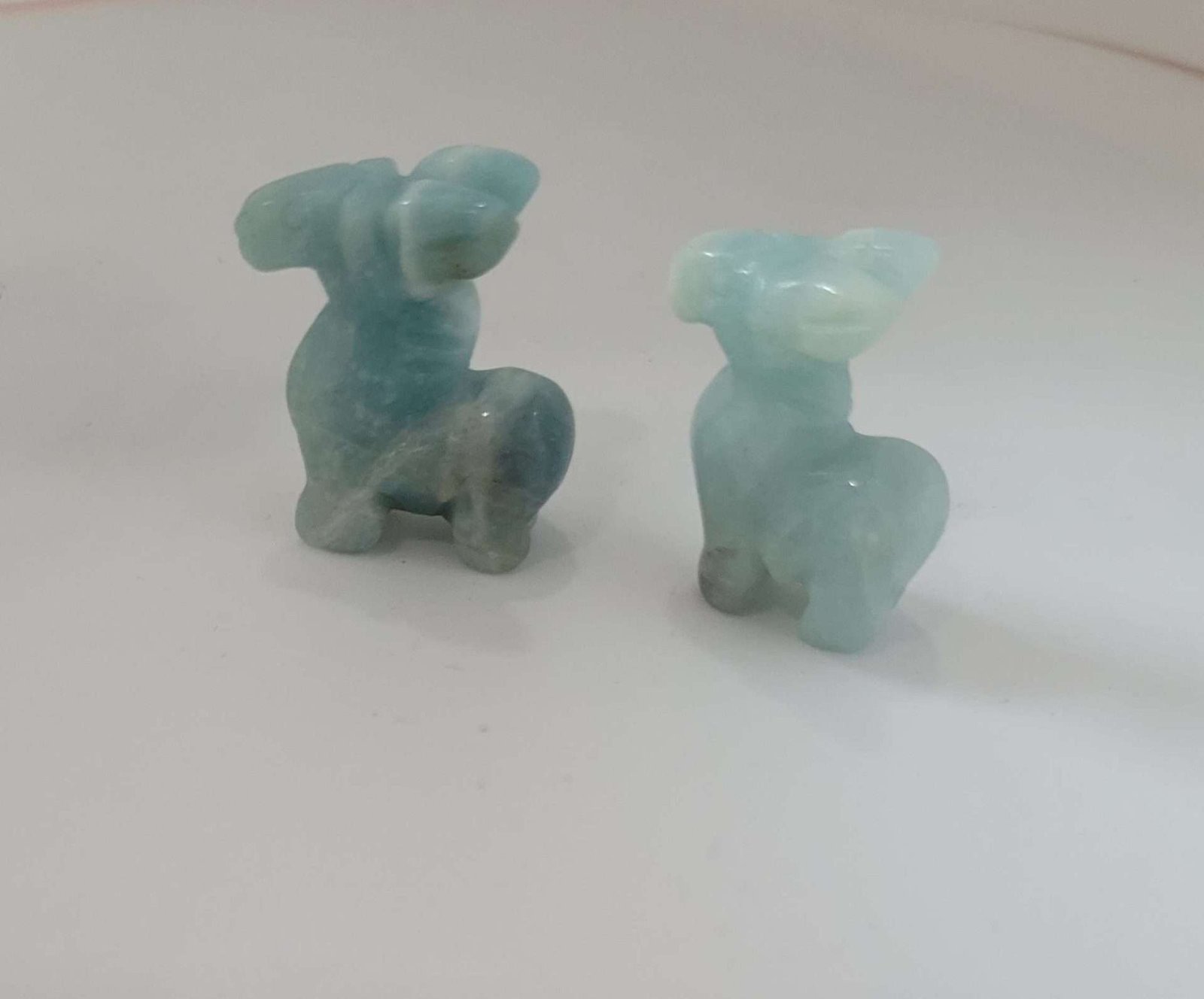 Amazonite tiny  Donkey carving
