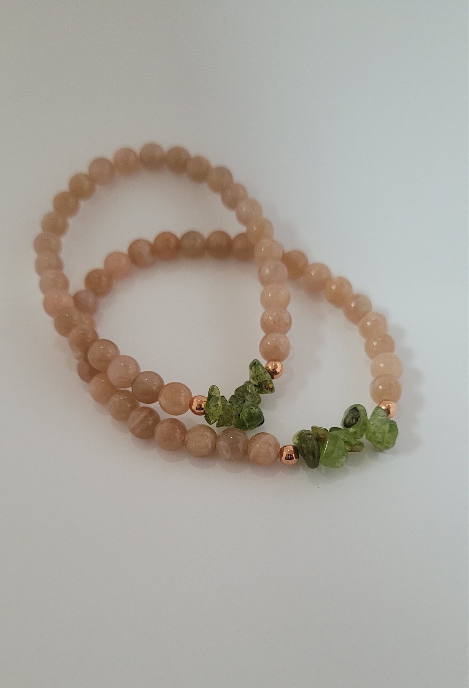 Sunstone and Peridot bracelet