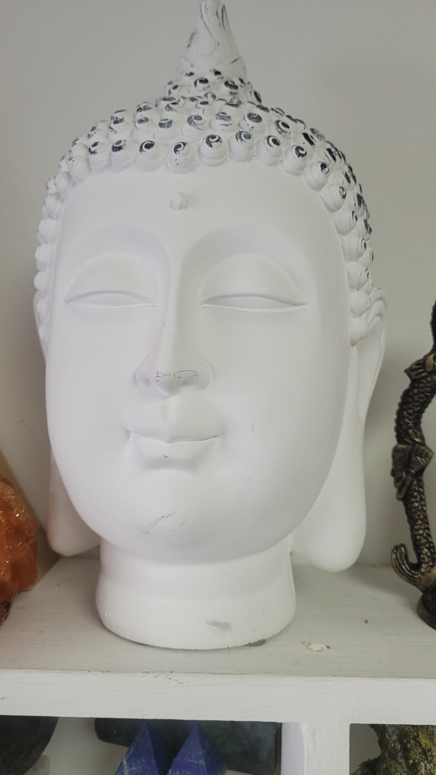 White Budha head
