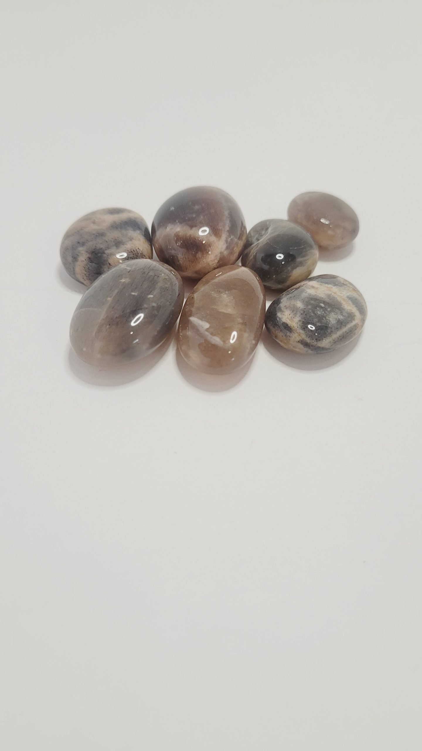 Black moonstone and sunstone mix tumble