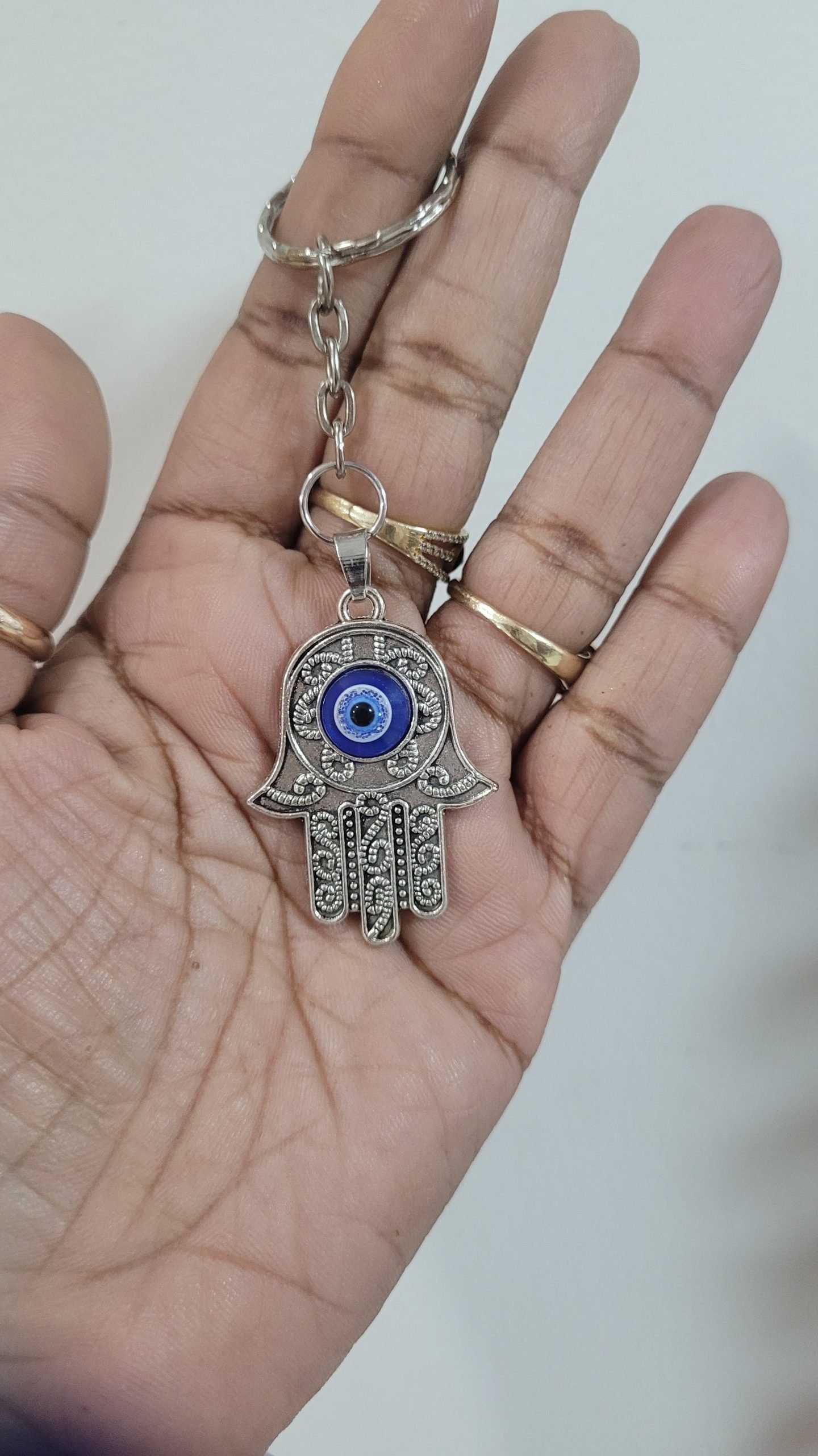 Evil eye hamza key chain