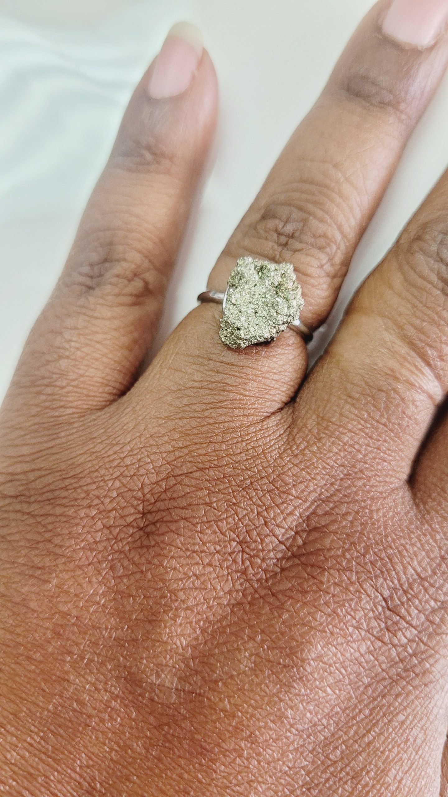 Pyrite rings (adjustable)