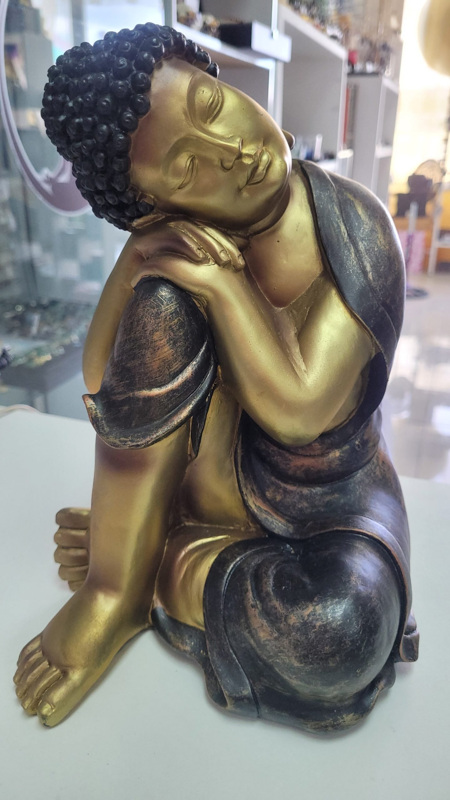 Bronze and Gold  resting Buddha