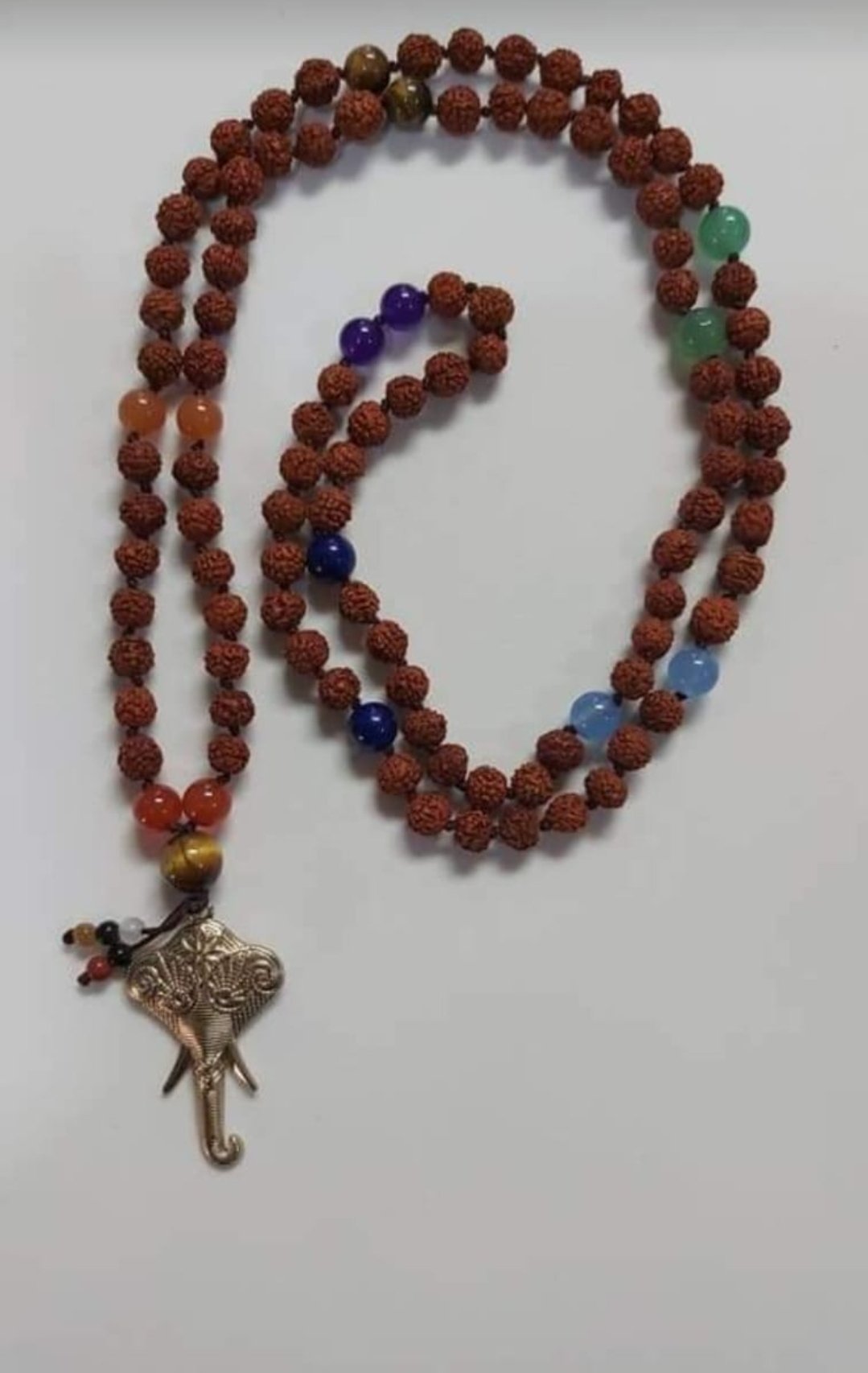 Mixed gemstone mala