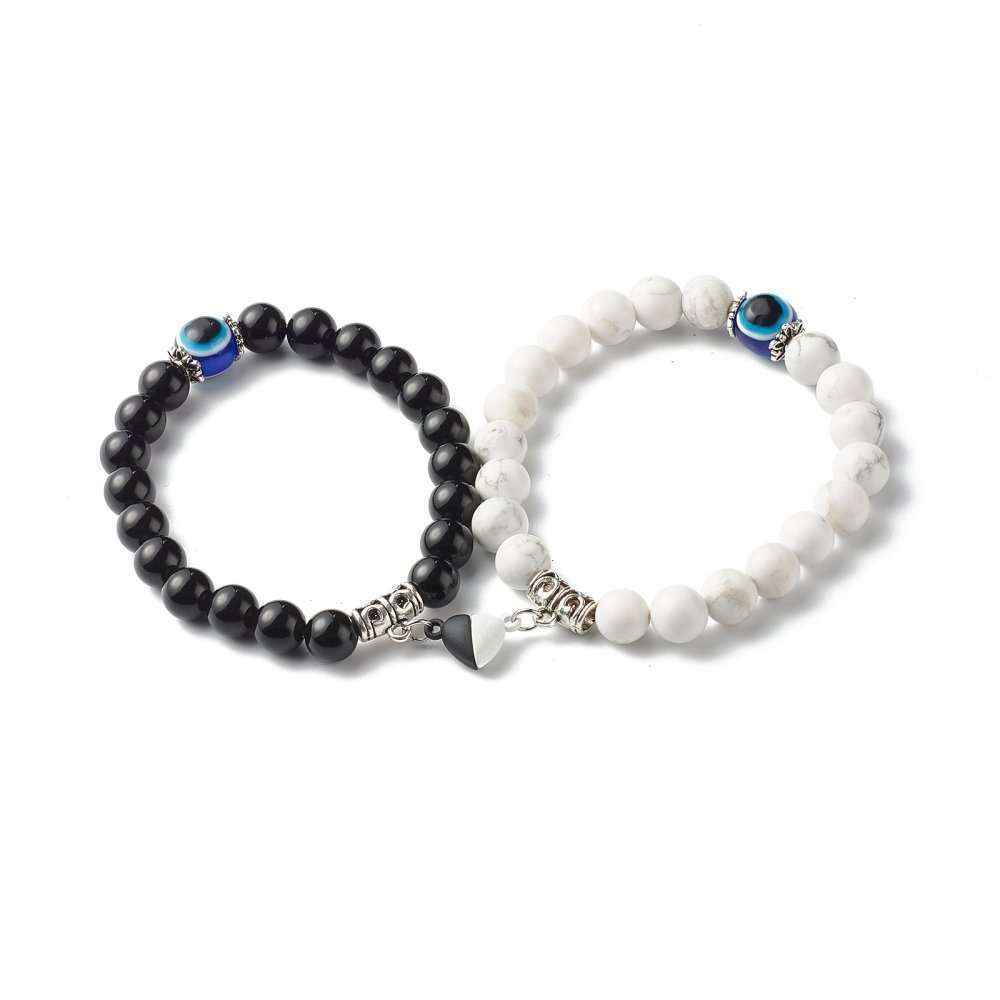 His and Hers  Yin Yang/evil eye bracelets