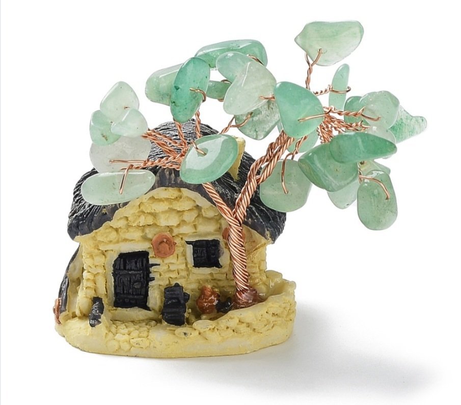 Mini fairy house with Gemstone Tree
