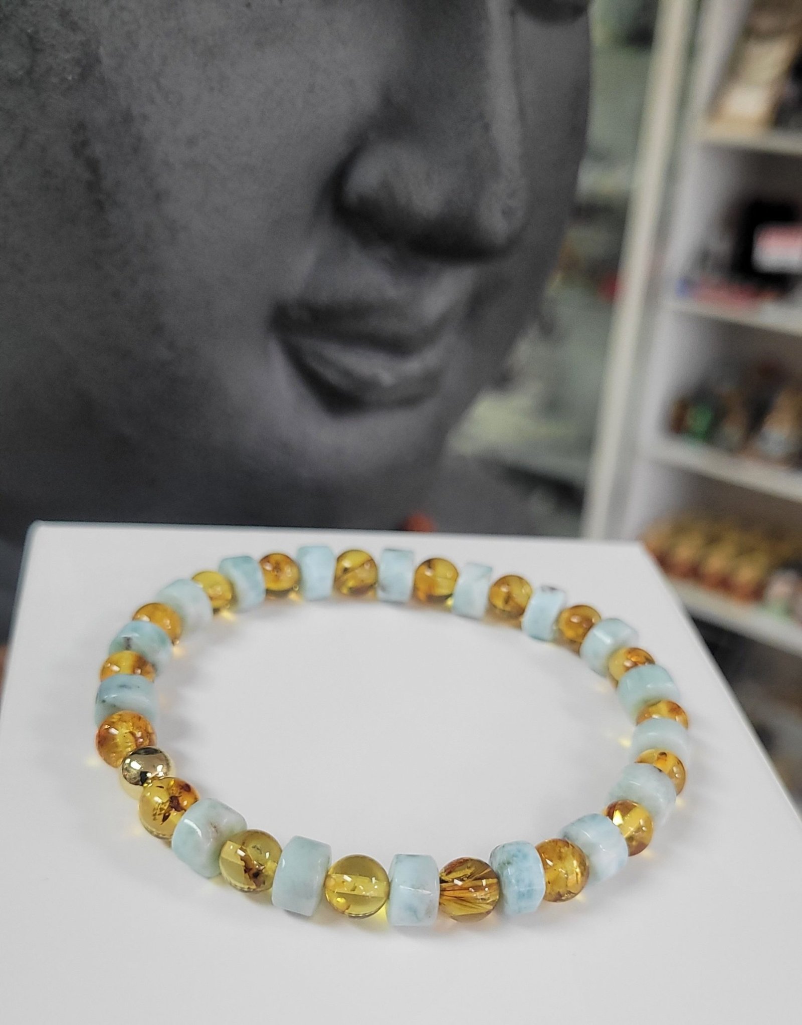 Ancient Wisdom -Larimar and Amber