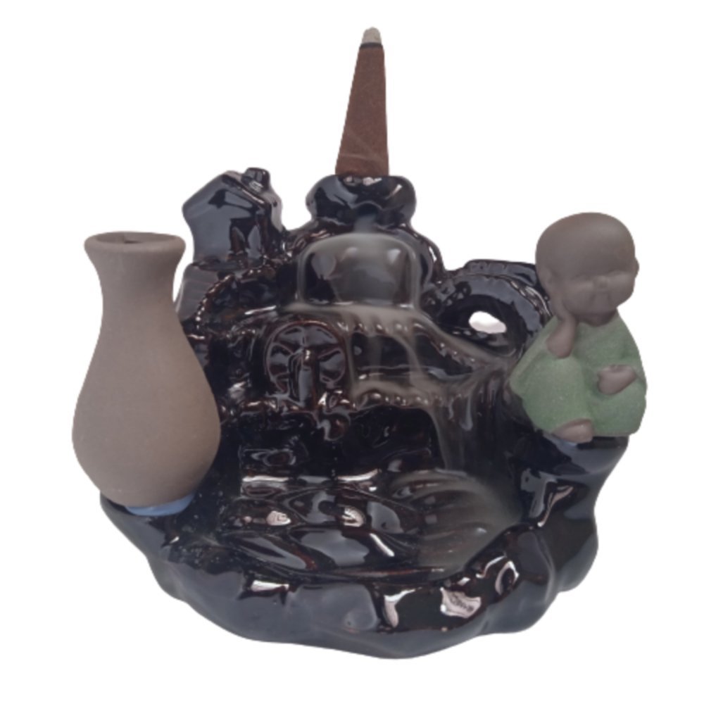 Baby Budha back flow incense burner