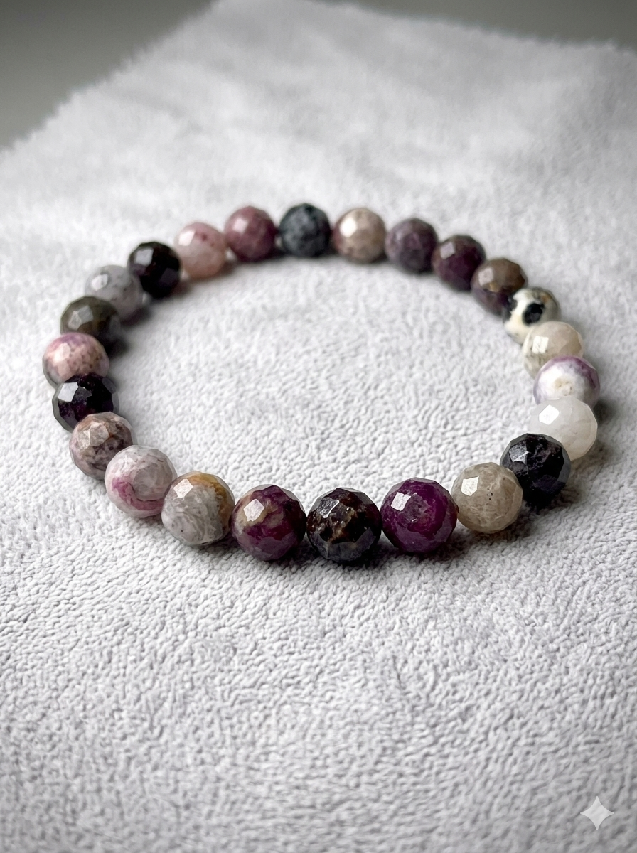 Watermelon Tourmaline Bracelet(faceted)