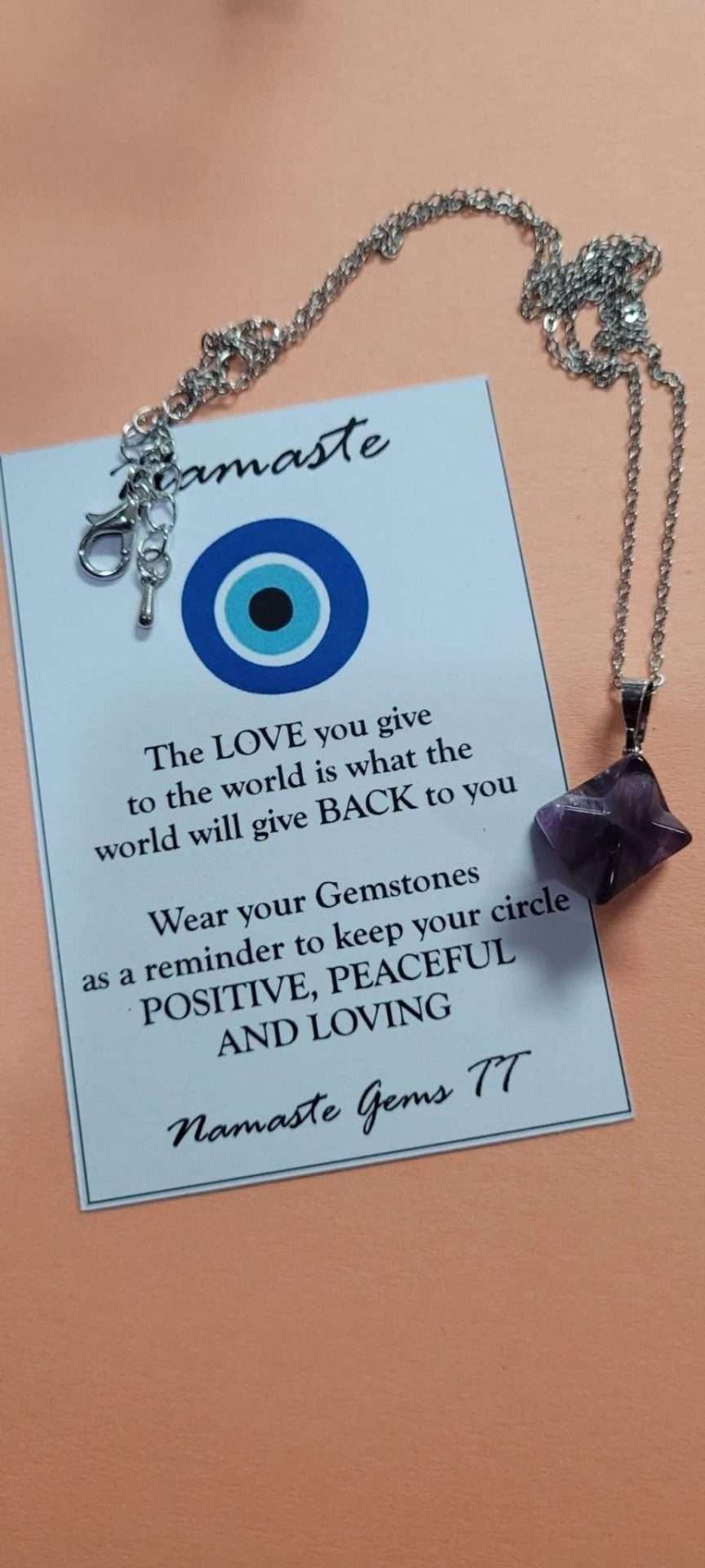 Amethyst Merkaba necklace