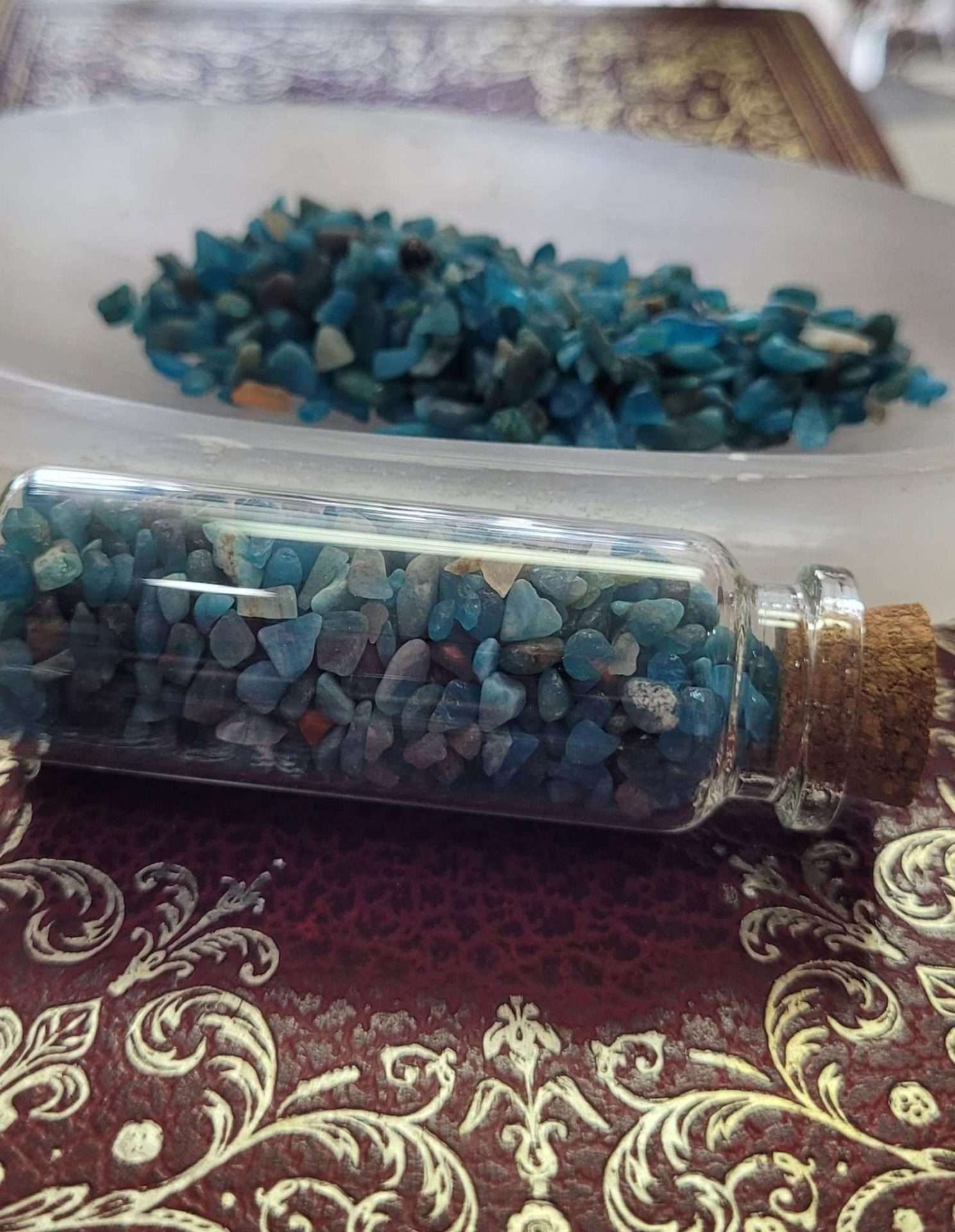 Blue Apatite chips