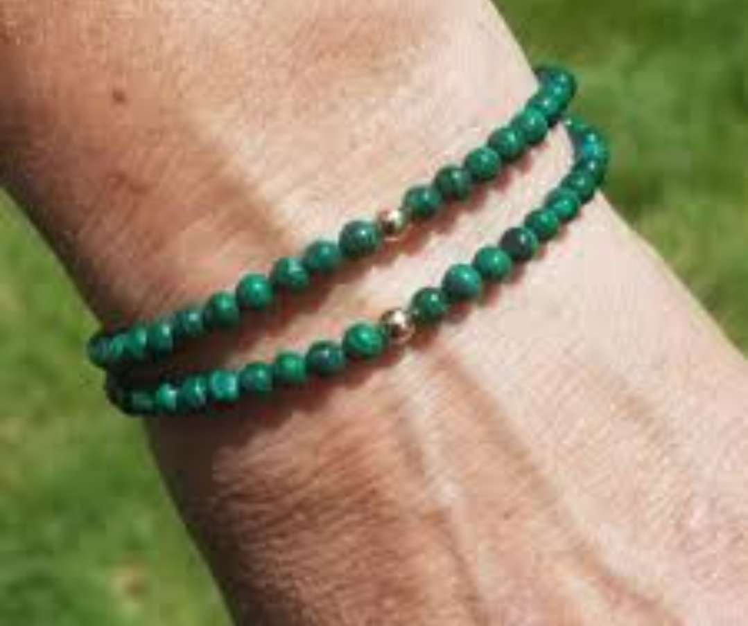 5mm Minimalist Malachite bracelet