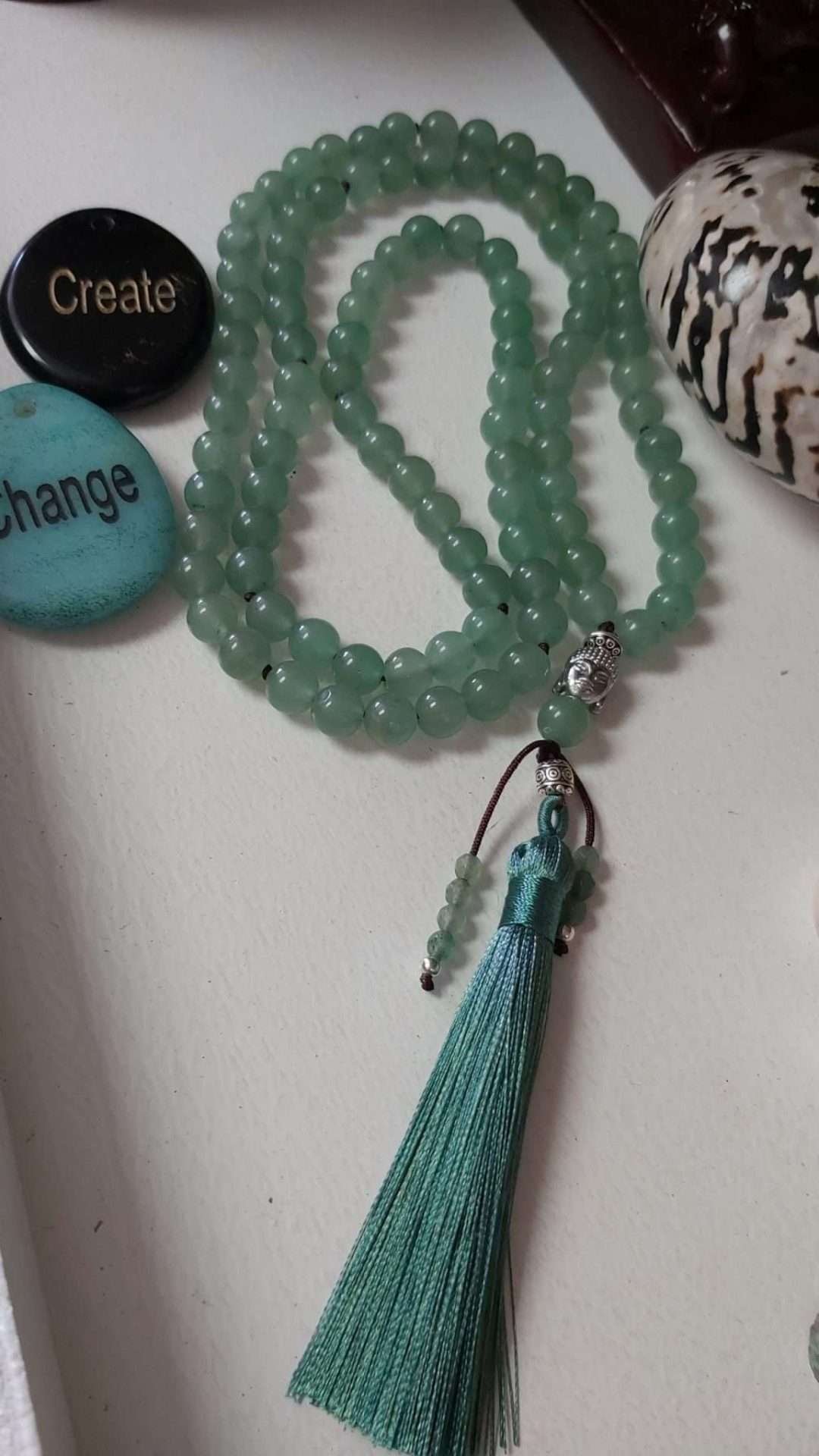 Custom made 108 gemstone bead Aventurine  Mala