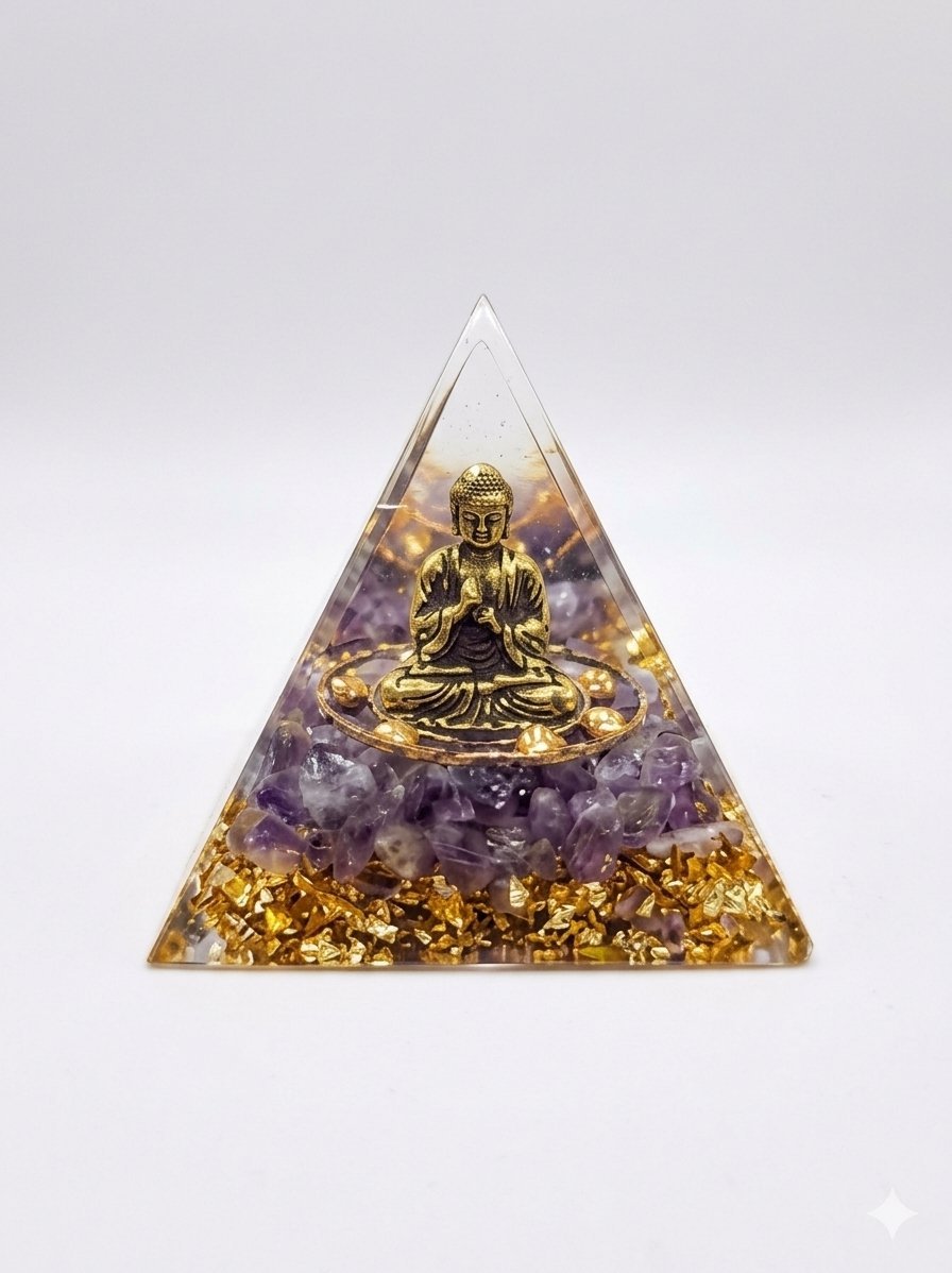 Amethyst pyramid Organite